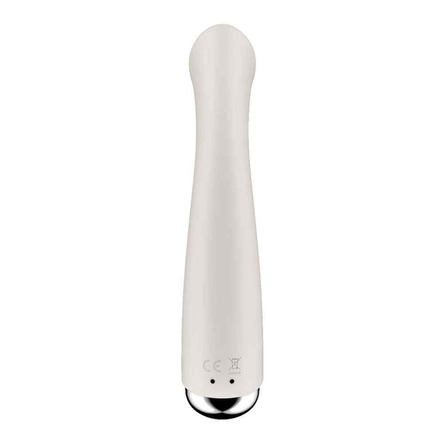 Rear view of Spinning G Spot 1 Vibrator Beige