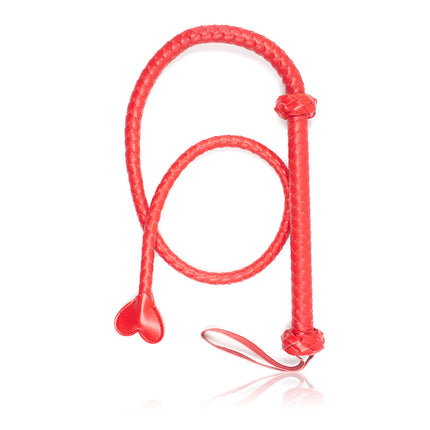 Red 1.3m BDSM Bondage Long Leather Spanking Whip