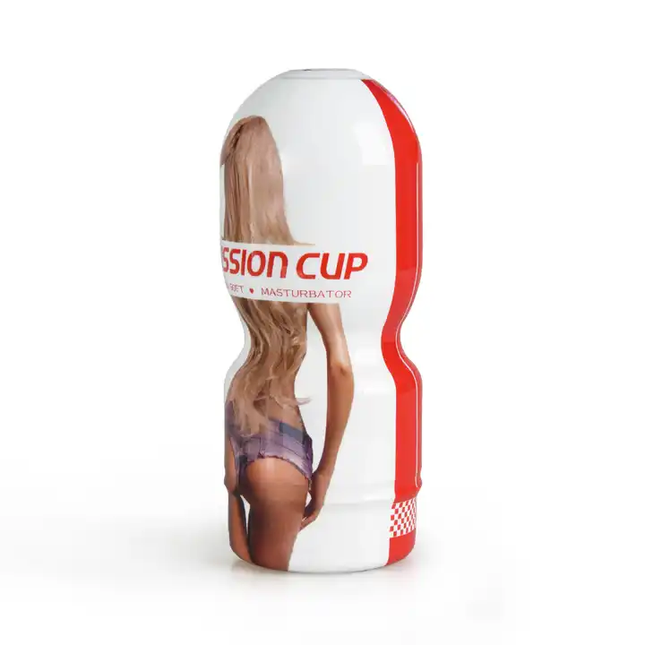 Red and White Passion Cup Male Masturbator