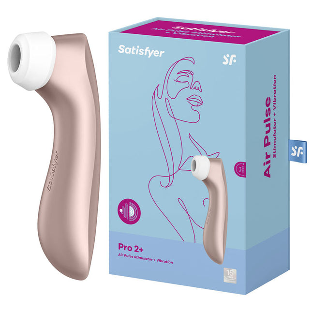 Rose Gold Satisfyer Pro2 Plus 6.5 Air Pulse Clitoral Stimulator with Box