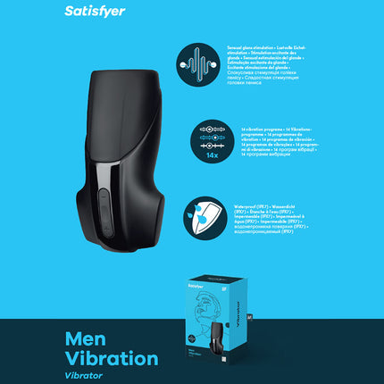 Satisfyer Men Vibration Black Masturbator