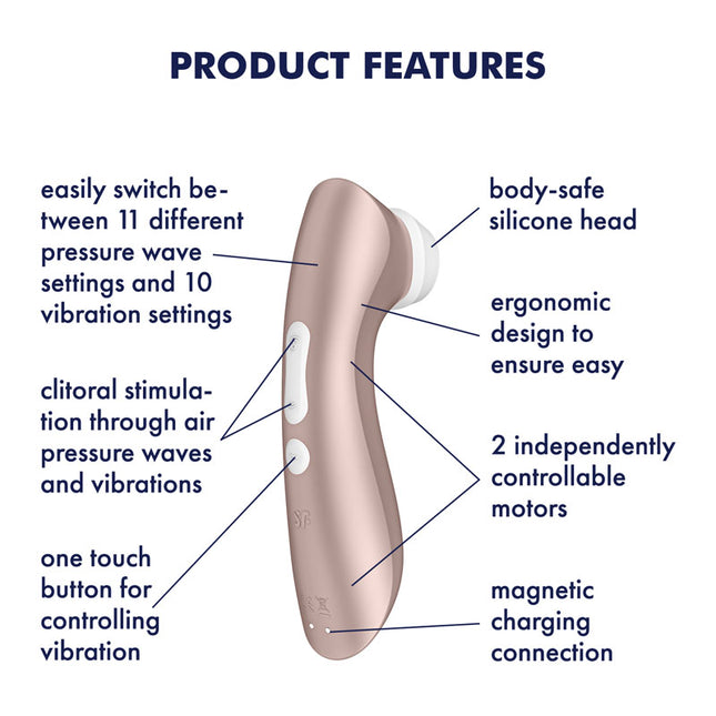 Satisfyer Pro 2 Plus 6.5 Inch Air Pulse Clitoral Stimulator