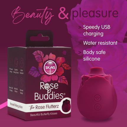 Skins Rose Buddies Flicking Rose Vibrator Charging