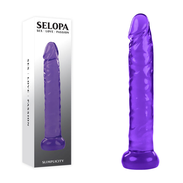 Selopa SLIMPLICITY 6 Inch Dildo - Purple with Box