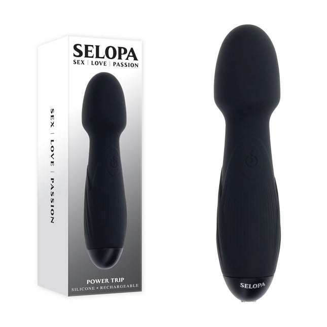 Selopa Power Trip Black Massage Wand Box