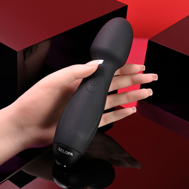 Selopa Power Trip Black Massage Wand Hand