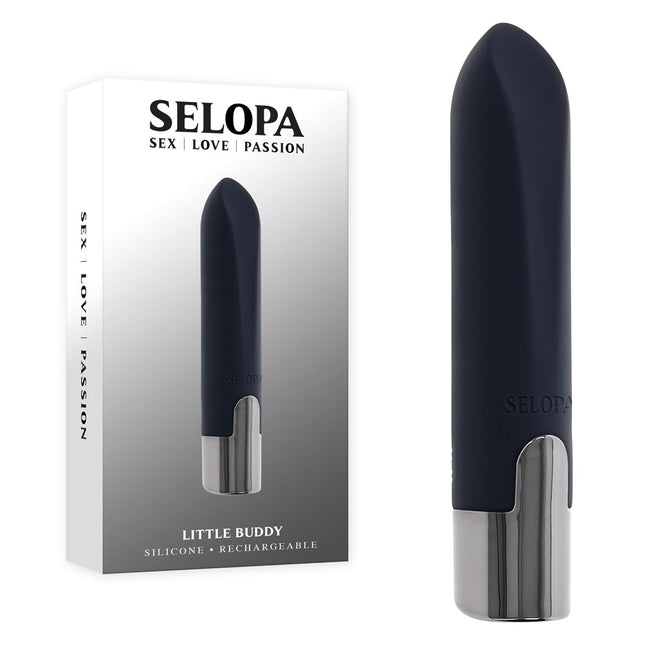 Selopa LITTLE BUDDY Black Vibrating Bullet with Case