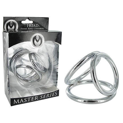 Master Series Triad Chamber Metal Cock and Ball Ring