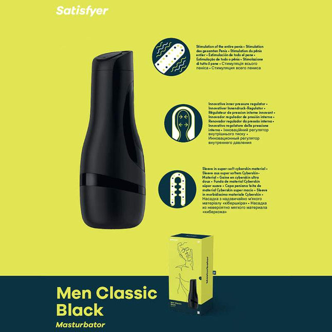 Satisfyer Men Classic Male Masturbator Black Sex Toy