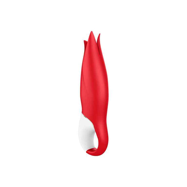 Satisfyer Power Flower Clitoral Vibrator Red Button View