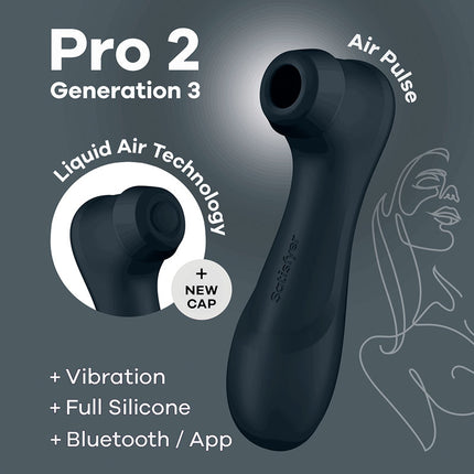 Satisfyer Pro 2 Generation 3 with App Control Dark Grey with app Control