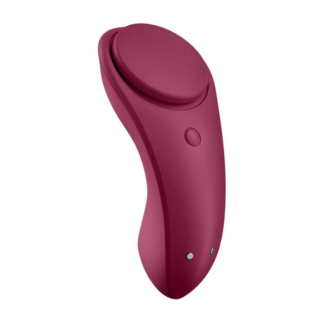 Satisfyer Sexy Secret Panty Vibrator Wine Red Front View