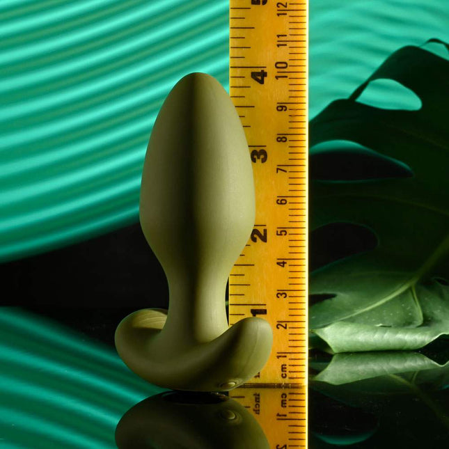 Selopa THE COLONEL Green Vibrating Butt Plug Sizing Chart