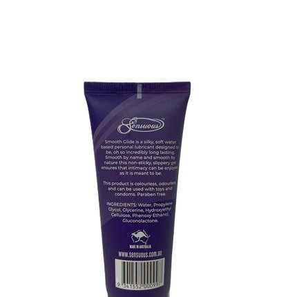 Sensuous Smooth Glide Water Based Lubricant Ingredients Back 100ml