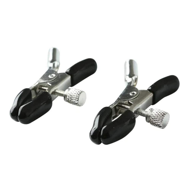 Sex & Mischief Nipple Clips with Adjustable Screws Black