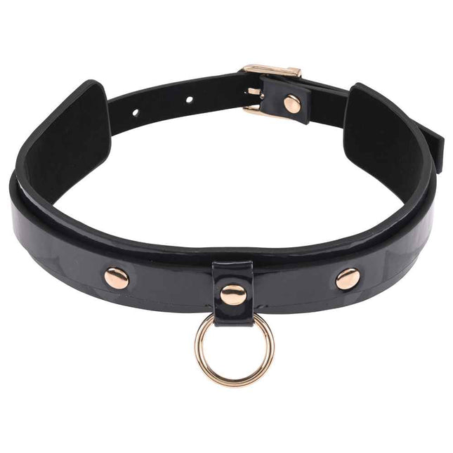 Sex & Mischief Orbit Day Collar Black Front View