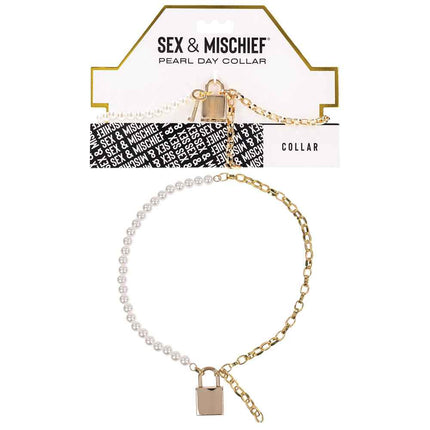 Sex & Mischief Pearl Day Collar with Label