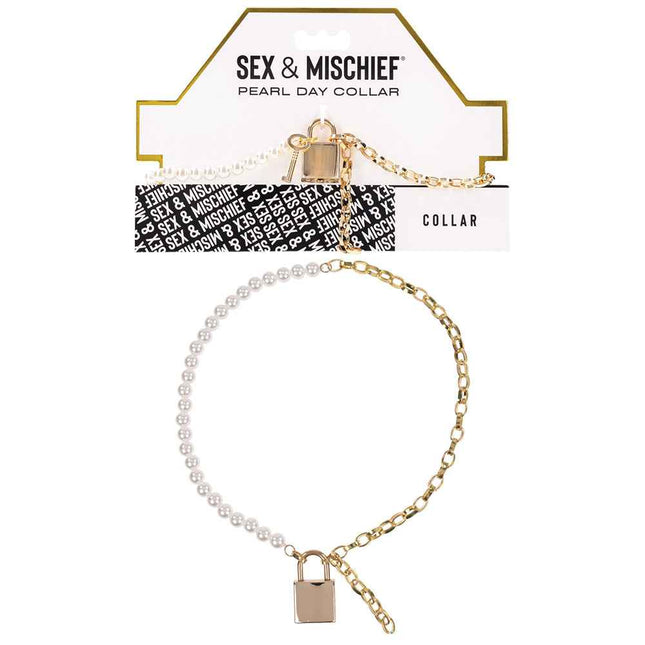 Sex & Mischief Pearl Day Collar with Label