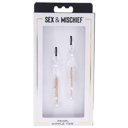 Sex & Mischief Pearl Nipple Ties Box