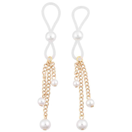 Sex & Mischief Pearl Nipple Ties Dangling Set of 2