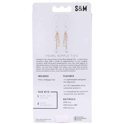 Sex & Mischief Pearl Nipple Ties Instructions back of box