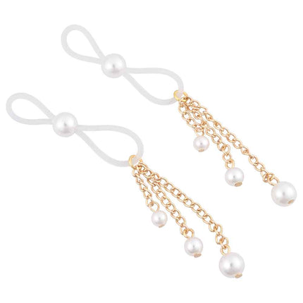 Sex & Mischief Pearl Nipple Ties with Adjustable Tie