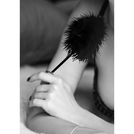 Sexy Female holding Black Feather Tickler