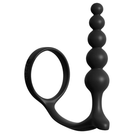 Side Version of Black Anal Bead Sex Toy