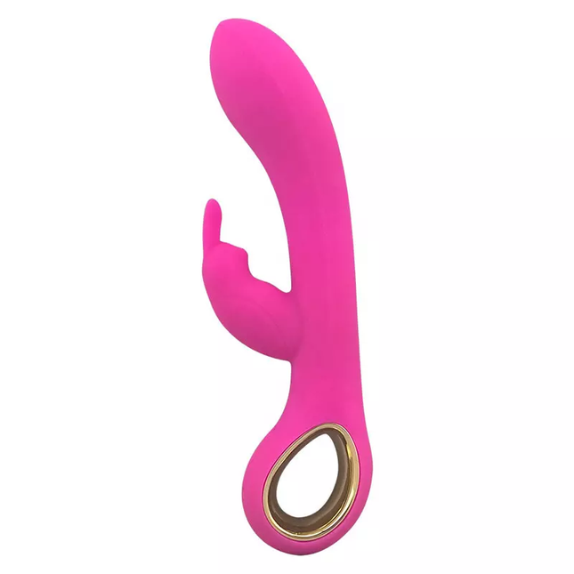 Side View of Gold Plated Heating Rabbit Vibrator