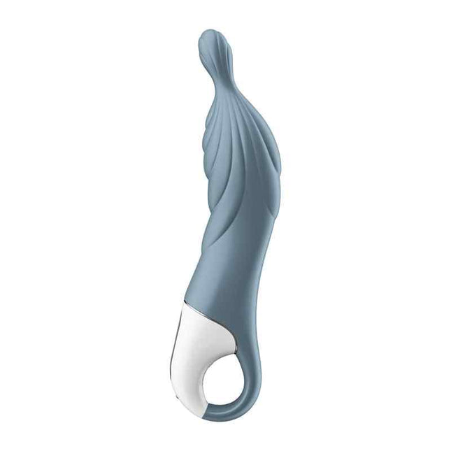 Side View of Grey Satisfyer A-Spot Vibrator Sex Toy