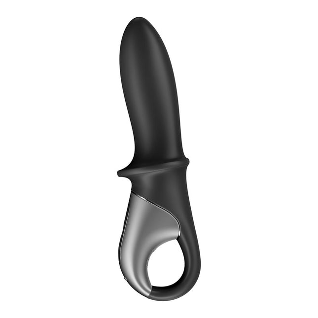 Side on View of Black Satisfyer Hot Passion Heating Anal Vibrator