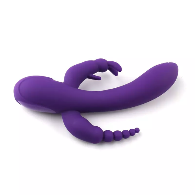 Sideways Purple Double Penetration Rabbit Vibrator