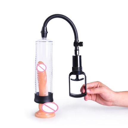 Small Penis Pump 8 Inch with Dildo Put Into Pump Area