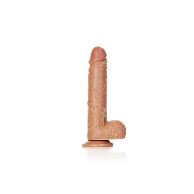 Straight Up Tan REALROCK 9 Inch Realistic Suction Cup Dildo with Balls