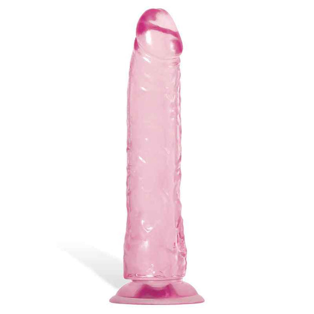 Suction Cup 8 Inch Pink Jelly Dildo