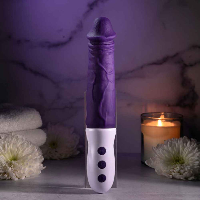 Tall Evolved PLUM THRUST Vibrating Dildo