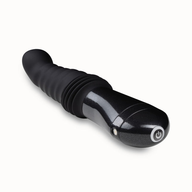 Temptasia Lazarus Black Thrusting Dildo Button