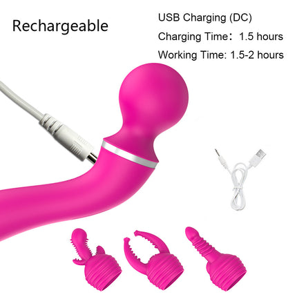 USB Charging Pink Wand Massager Connector Port