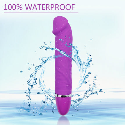 USB Charging Vibrating Dildo 8 Inch Waterproof Image with Splash