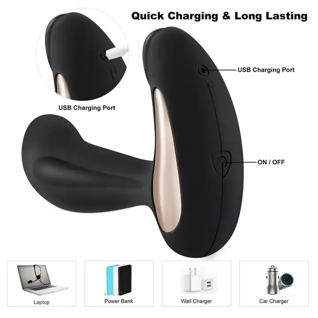 USB Recharcheable Long Lasting Vibrating Prostate Massager Descriptions