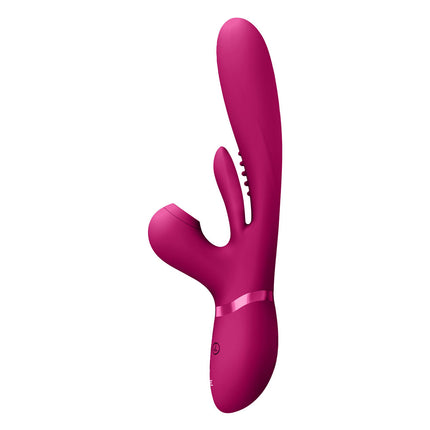 VIVE Ena Pink Thrusting Vibrator Ribbed