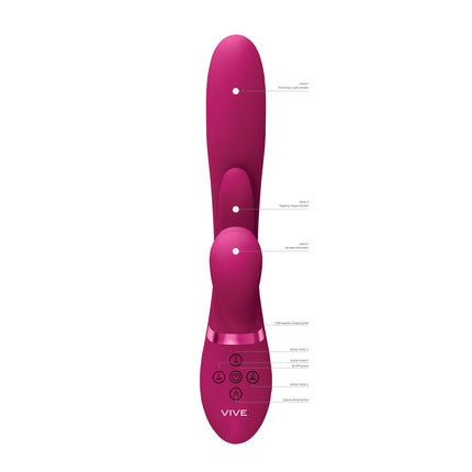 VIVE Ena Pink Thrusting Vibrator Features