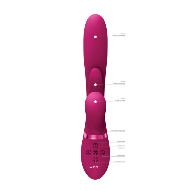 VIVE Ena Pink Thrusting Vibrator Features