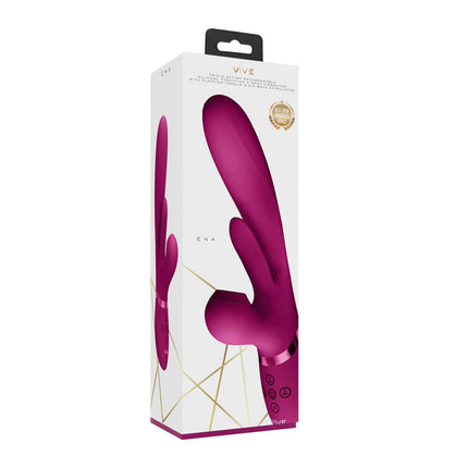 VIVE Ena Pink Thrusting Vibrator Triple Action