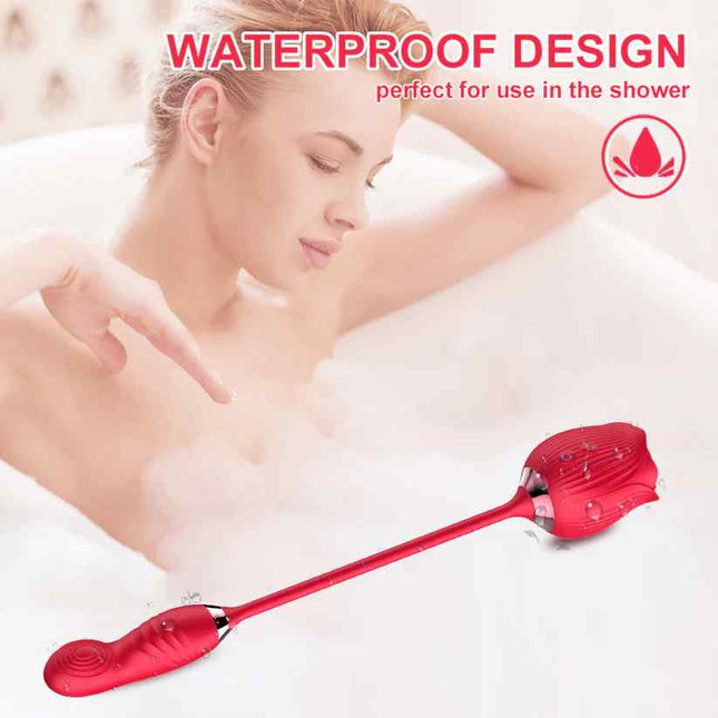 Waterproof Clit Sucking Rose Vibrator in Bathtub