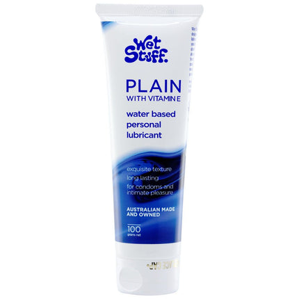 Wet Stuff Plain - 100g Tube Water Based Lubricant with Vitamin E