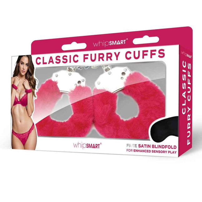 WhipSmart Classic Furry Cuffs - Hot Pink Case Only