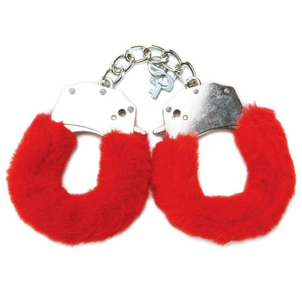 WhipSmart Classic Furry Cuffs - Red