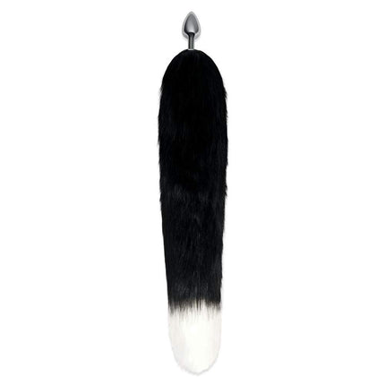 WhipSmart Furry Tales 14 Inch Black Fox Tail Straight View