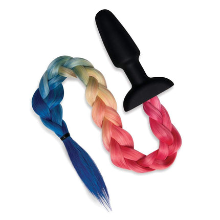 WhipSmart Furry Tales Silicone Rainbow Tail Front View